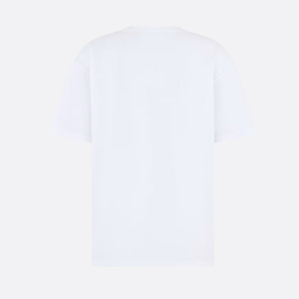 MULTI SIGNATURE RELAXED FIT WHITE T-SHIRT