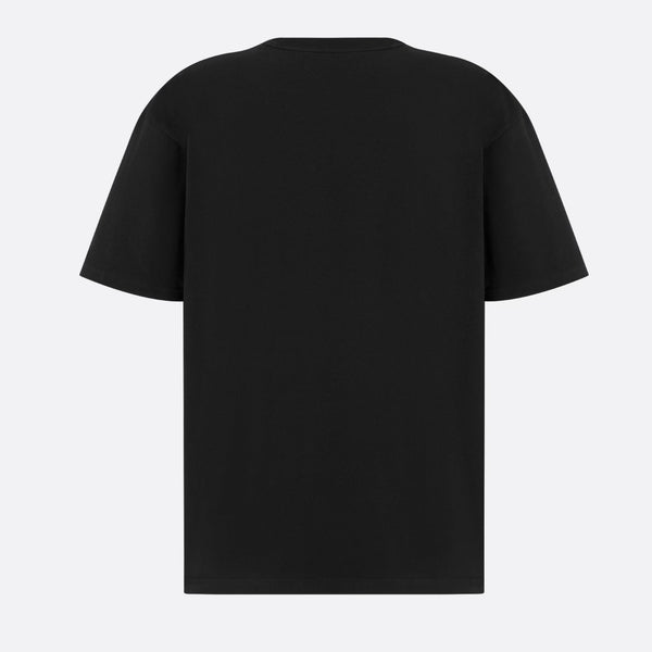 MULTI SIGNATURE RELAXED FIT BLACK T-SHIRT