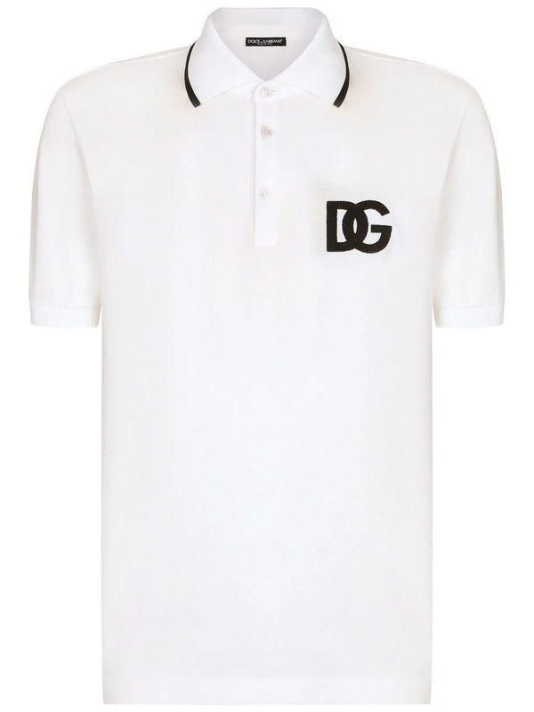 Logo Print White Polo shirt