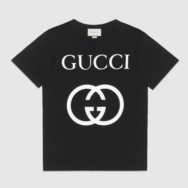 GG Interlocking Black Oversize T-shirt