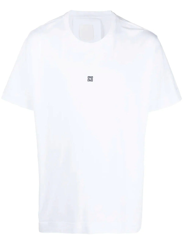 4G EMBROIDERED WHITE T-SHIRT - Exclusive Wear