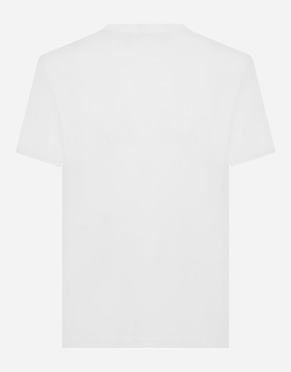 White Cotton T-shirt with DG Patch
