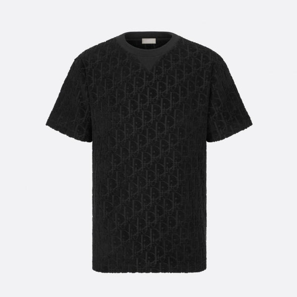 Oblique Relaxed Fit Black T-shirt