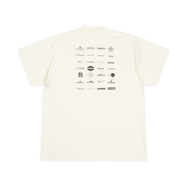 Archives Logos-print White Cotton T-shirt - Exclusive Wear