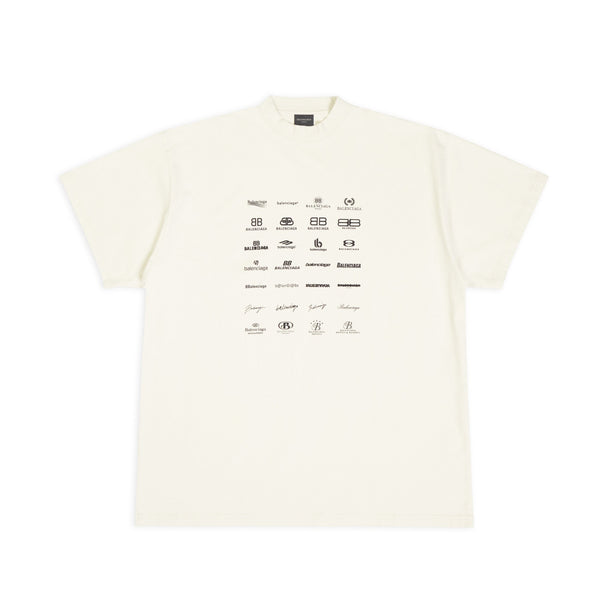 Archives Logos-print White Cotton T-shirt - Exclusive Wear