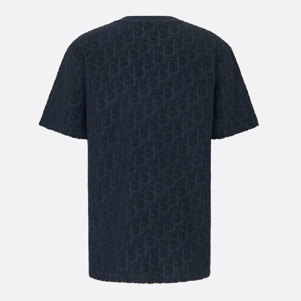 Oblique Relaxed Fit Navy Blue T-shirt