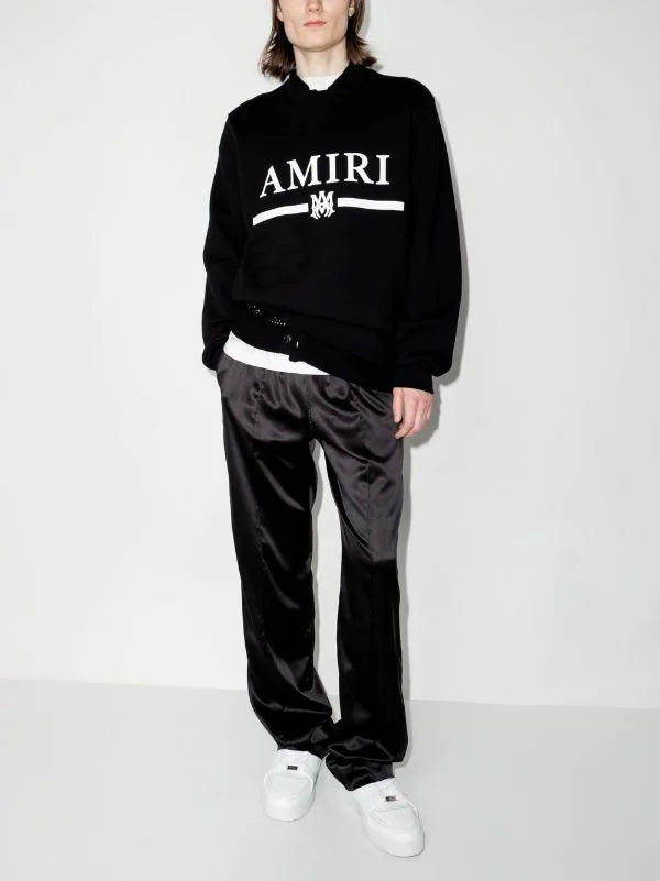 AMR Logo-print Cotton Sweatshirt - Styledistrict