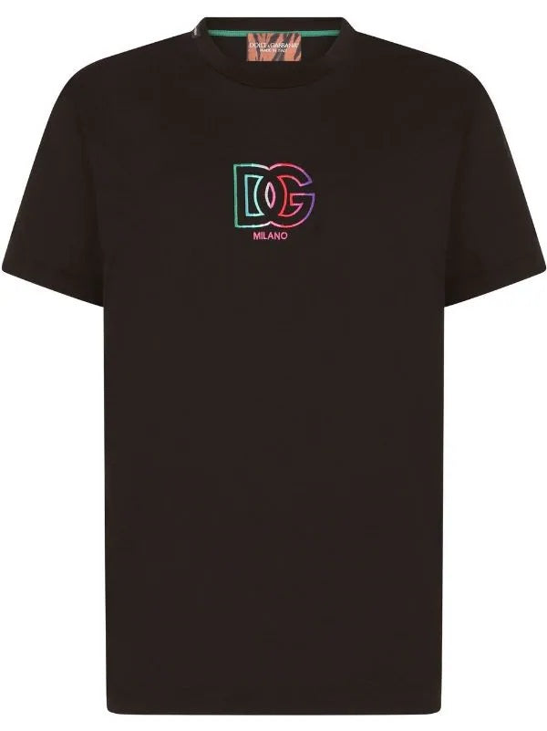 DG logo-embroidered Black T-shirt - Styledistrict