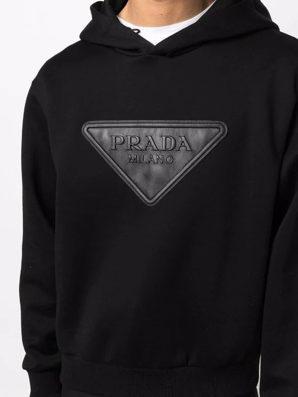 PRD triangle logo patch Black hoodie - Styledistrict