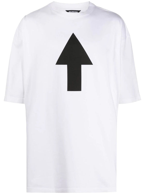 BLCG Arrow Print White T-shirt - Styledistrict