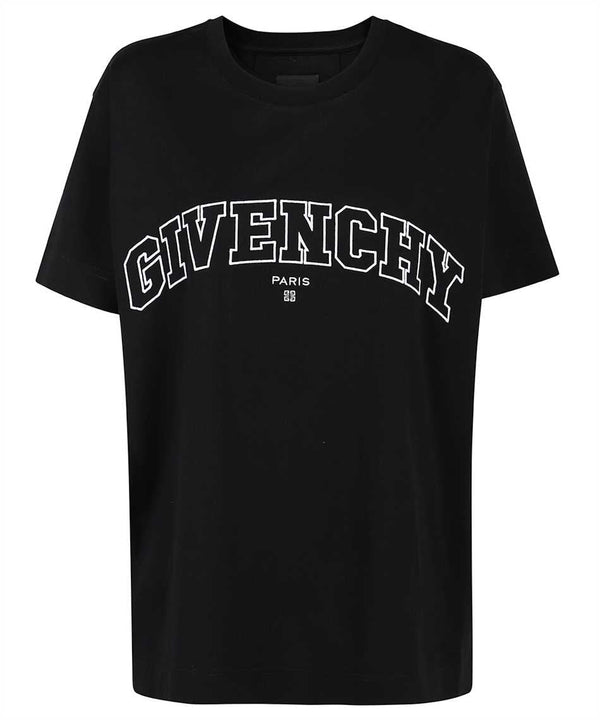 GVCH black college embroidery t-shirt - Exclusive Wear