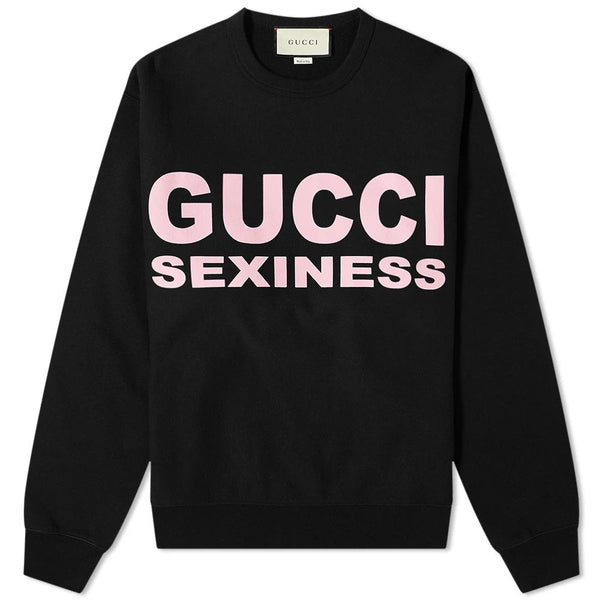 GUC Sexiness Logo Print Black Sweatshirt - Styledistrict
