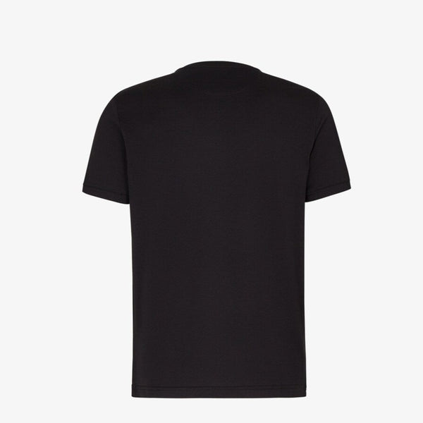Plain Cotton Logo Black T-shirt